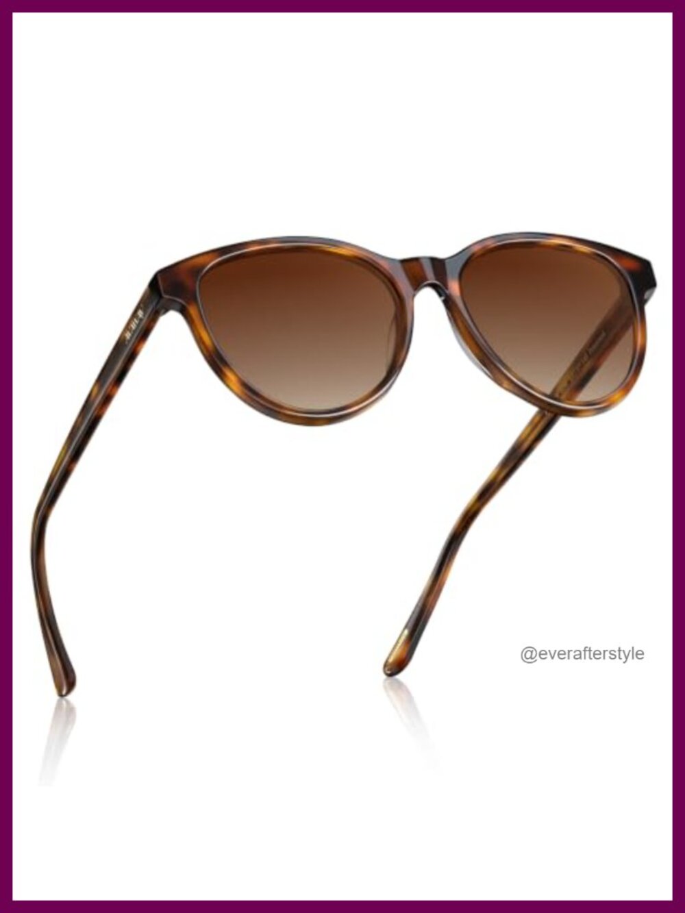 Polarized Cat Eye Sunglasses Acetate UV Protection Round Frame